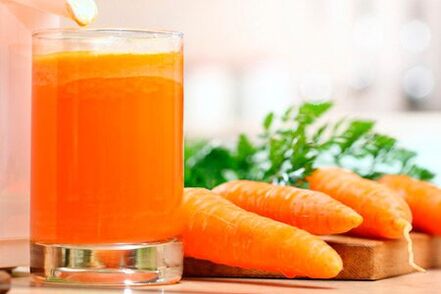 Carrot juice treats small bugs